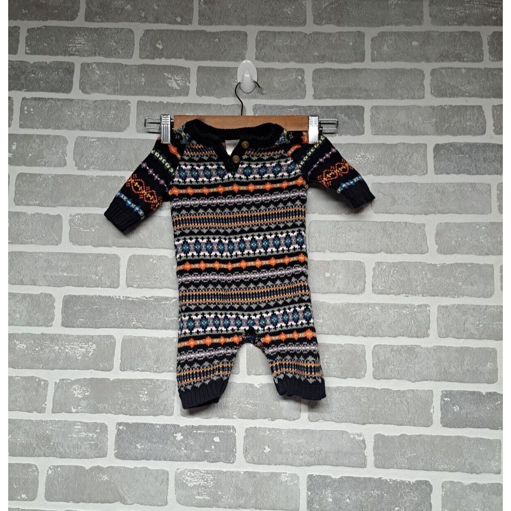 Hanna Andersson Baby‎ Knit Fair Isle Romper Size 3-6 Months